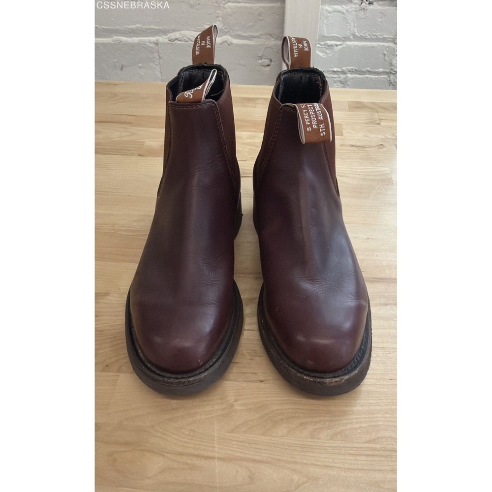 R.M. Williams Gardener Chestnut Leather Chelsea Boots Men's Size AU 7G US 8